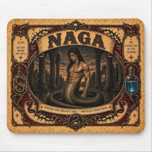 Tapis De Souris Naga, Monstre de Cirque Vintage
