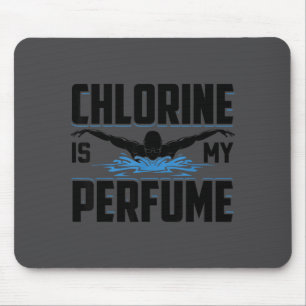 Tapis De Souris Nage drôle de nageur Chloré est mon parfum de nata
