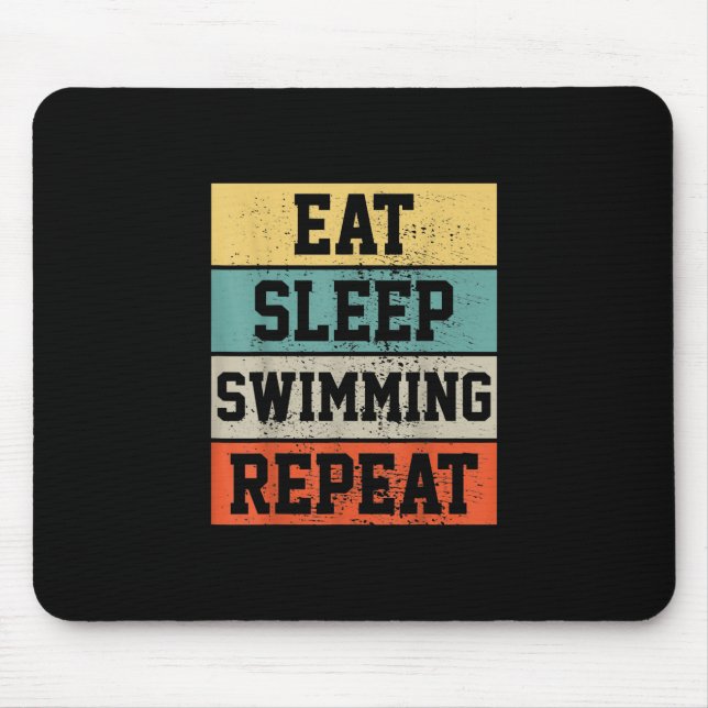 Tapis De Souris nager nager nager Cadeau de natation (Devant)
