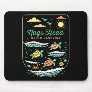 Tapis De Souris Nags Head Nc Vacances à la plage mignonnes amoureu