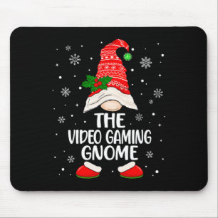 Tapis De Souris Nain de jeu vidéo drôle de Noël de famille assorti