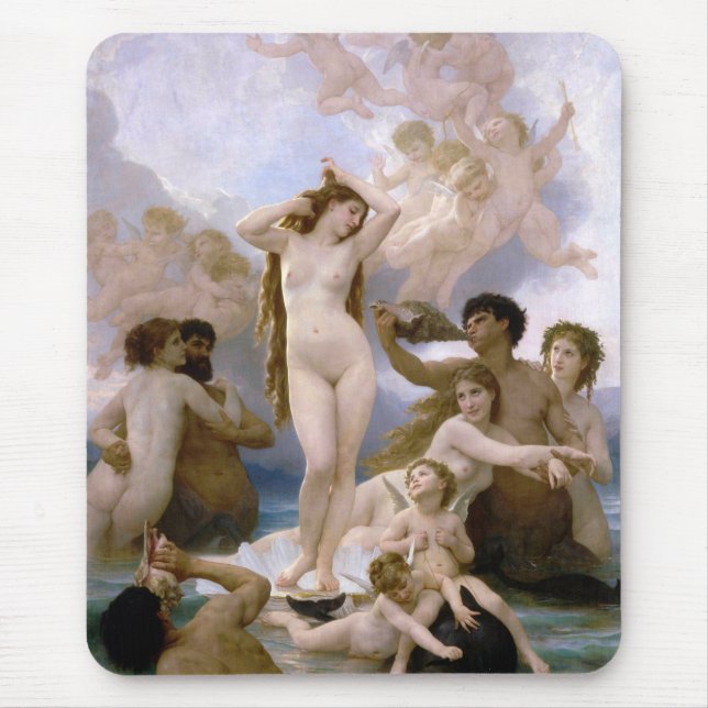 Tapis De Souris Naissance de Vénus par William-Adolphe Bouguereau (Devant)