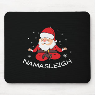 Tapis De Souris Nama-sleigh Namasleigh drôle de Santa Yoga Noël