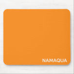 Tapis De Souris Namaqua orange nom de la couleur<br><div class="desc">Les marguerites Namaqua ont une nette teinte orange vif. Ils portent le nom de la région où ils vivent, un maquis normalement aride transformé par les pluies rares en tapis de fleurs sans fin.</div>