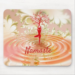 Tapis De Souris Namaste Citation Yoga Arbre de vie Zen
