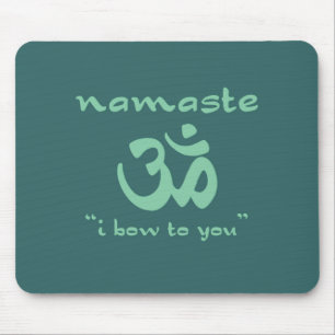 Tapis De Souris Namaste - I bow to you (in green)