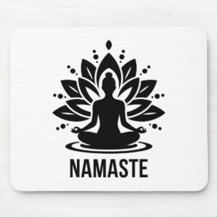 Tapis De Souris Namaste Méditation Amoureux du Yoga Relaxation Spi