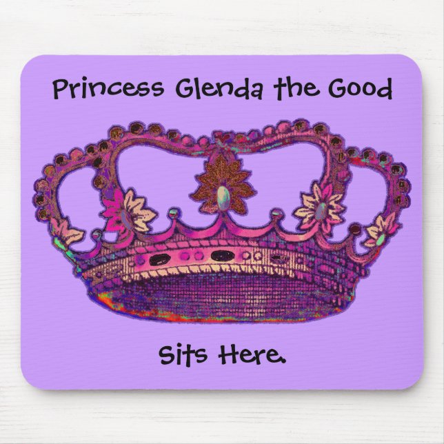 Tapis De Souris Name Mousepad de princesse Crown Customized (Devant)