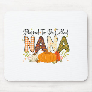 Tapis De Souris Nana bénie Citrouille Automne Thanksgiving Maman