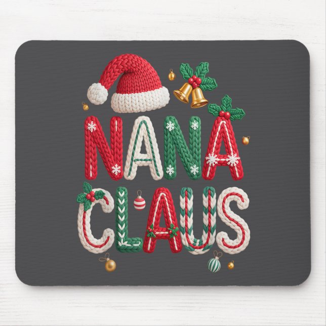 Tapis De Souris Nana Claus Santa Claus Grandma Family Matching Chr (Devant)