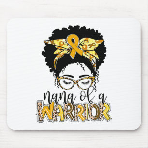Tapis De Souris Nana de guerrier au chignon noir désordonné Enfanc