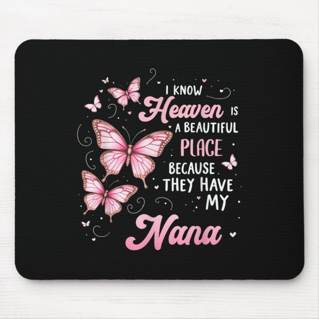 Tapis De Souris Nana Est Mon Ange Gardien Dans Le Jour Du Mémorial (Devant)