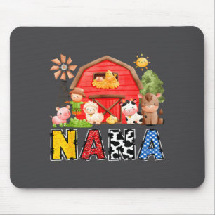 Tapis De Souris Nana Ferme Rouge Vache Anniversaire Garçon Famille