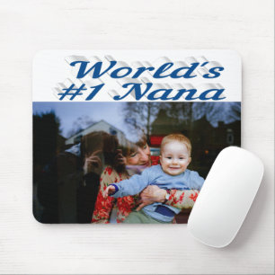 Tapis De Souris Nana photo bleu marine texte