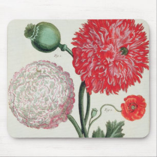 Tapis De Souris Nandous de Papaver somniferum et de pavot gravés