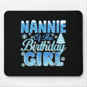 Tapis De Souris Nannie De L'Anniversaire Fille Snowflakes Thématiq