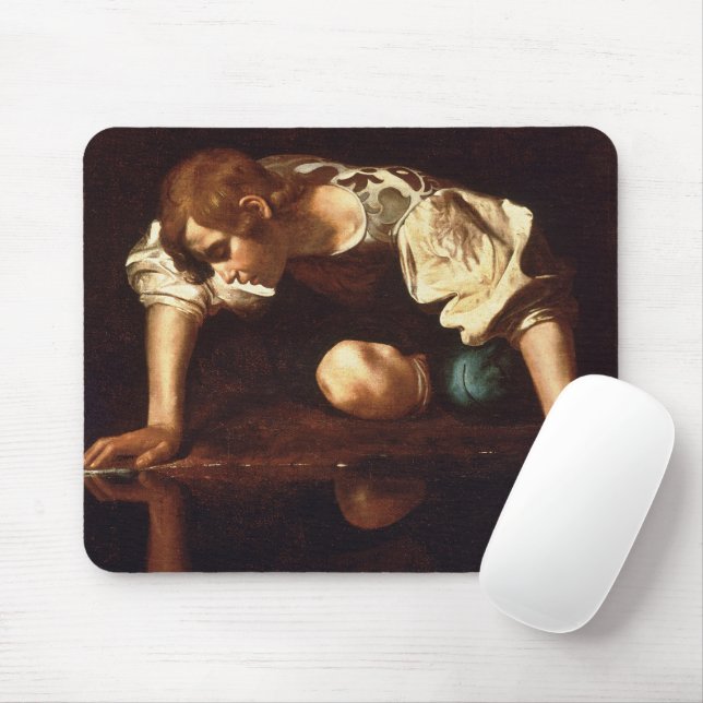 Tapis De Souris Narcissus de Michelangelo Merisi da Caravaggio (Avec souris)