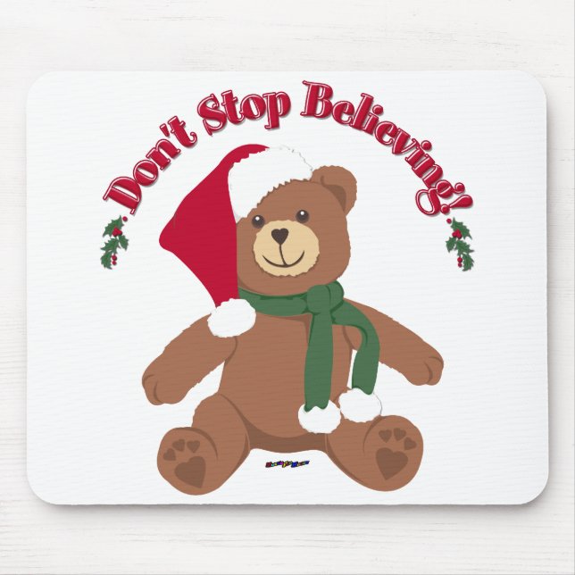 Tapis De Souris N'arrête pas de croire ! Ours de Noël (Devant)