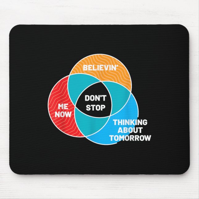 Tapis De Souris N'arrêtez pas Venn Diagram Clic Rock (Devant)