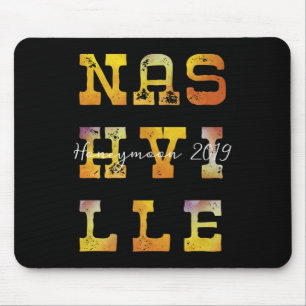 Tapis De Souris Nashville Trip T Shirt 2019 Lune De Miel Mariée Et