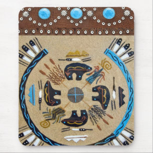 Tapis De Souris Natif américain "Sandpainting" Mousepad occidenta