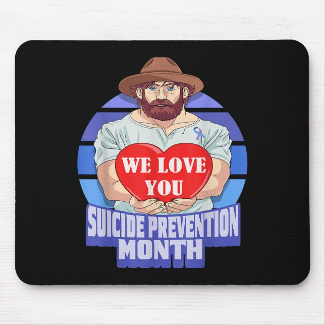 Tapis De Souris National Suicide Prevention Month Concerned Dad Lo (Devant)