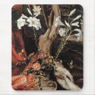 TAPIS DE SOURIS NATIVITÉ AVEC DES LILLES BLANCHES - MAGIE DE NOËL