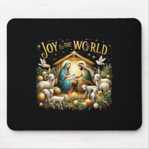 Tapis De Souris Nativité De Noël Naissance Chrétienne De Jésus Joi