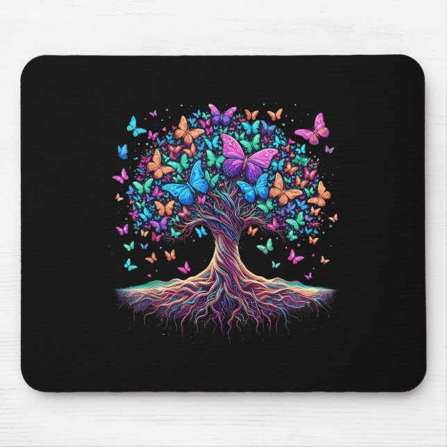 Tapis De Souris Nature de l'arbre à papillons (Devant)