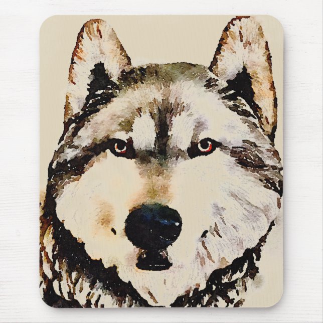Tapis De Souris Nature de loup (Devant)