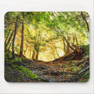 Tapis De Souris Nature du coucher du soleil de Woodland