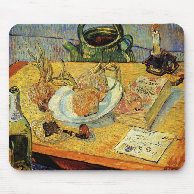 Tapis De Souris Nature morte avec planche à dessin par Vincent van (Devant)