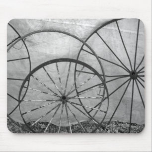 Tapis De Souris Nature morte de roue de chariot