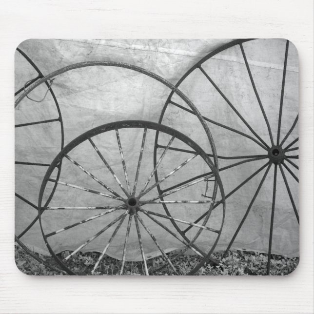 Tapis De Souris Nature morte de roue de chariot (Devant)