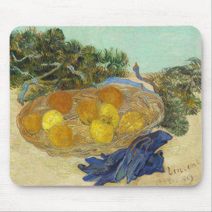 Tapis De Souris Nature morte de Van Gogh Oranges Citrons Gants ble