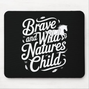 Tapis De Souris Natures Braves Et Sauvages Enfants Équestres &