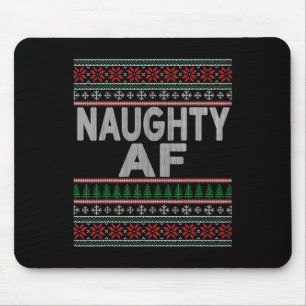 Tapis De Souris Naughty Af Vilain Chandail De Noël S Pour Couples