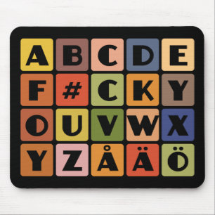 Tapis De Souris Naughty Alphabets mousepad