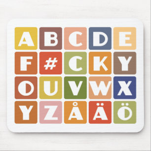 Tapis De Souris Naughty Alphabets mousepad