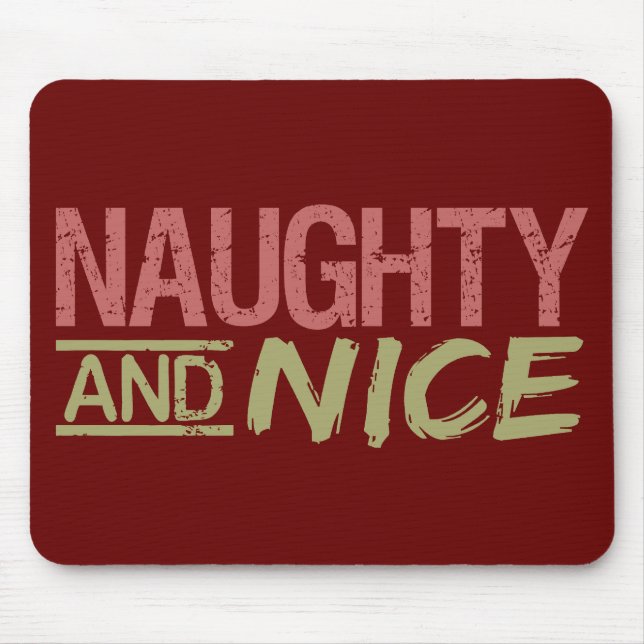 Tapis De Souris Naughty AND Nice mousepad personnalisé (Devant)