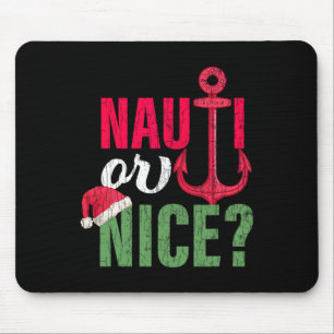 Tapis De Souris Nauti ou gentil Père Noël drôle de Noël en juillet