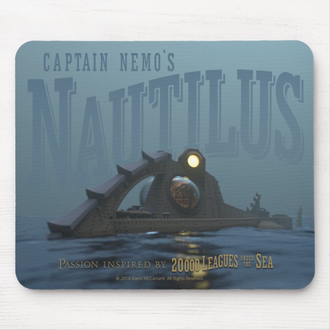 Tapis De Souris Nautilus Mousepad de capitaine Nemo's (Devant)