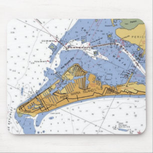 Tapis de souris nautique de diagramme d'île d'Ann