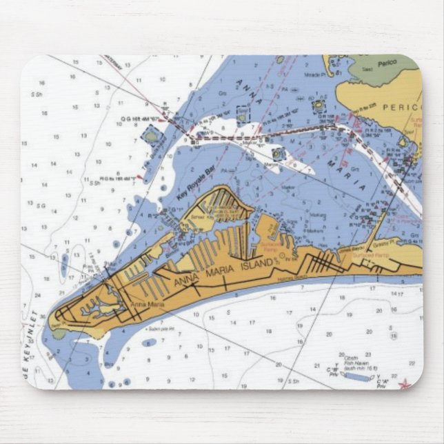 Tapis de souris nautique de diagramme d'île d'Anna (Devant)