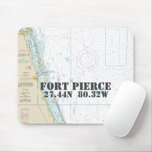Tapis De Souris Nautique Fort Pierce Floride Latitude Longitude