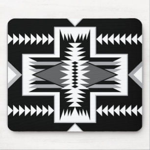 Tapis De Souris Navajo Black & Grey Mousepad