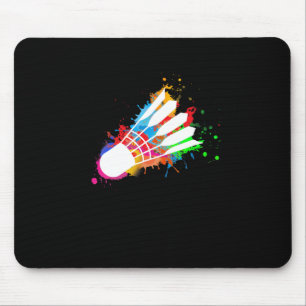 Tapis De Souris Navette colorée Badminton