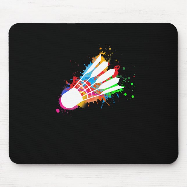 Tapis De Souris Navette colorée Badminton (Devant)