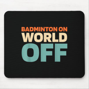 Tapis De Souris Navette Rétro - Joueur Vintage Badminton Sur Monde