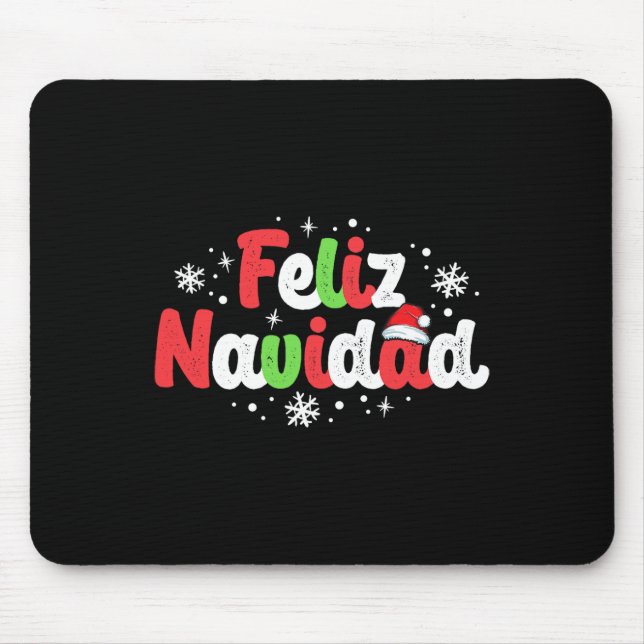 Tapis De Souris Navidad Matching Famille espagnole Noël mexicain (Devant)